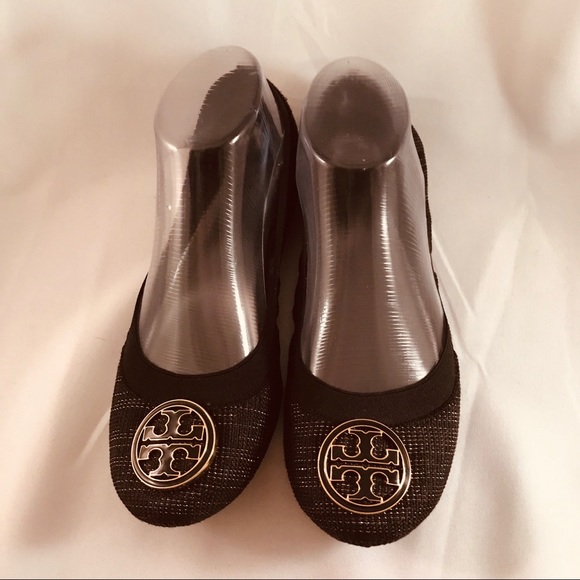 Tory Burch Shoes - Tory Burch Caroline Glitter Flats - Size 7.5B